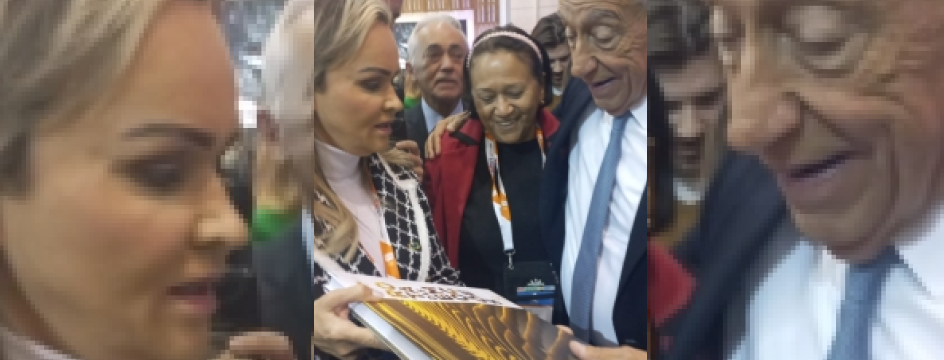 Ministra do Turismo entrega livro de 35 anos do Rally Cerapió ao presidente de Portugal